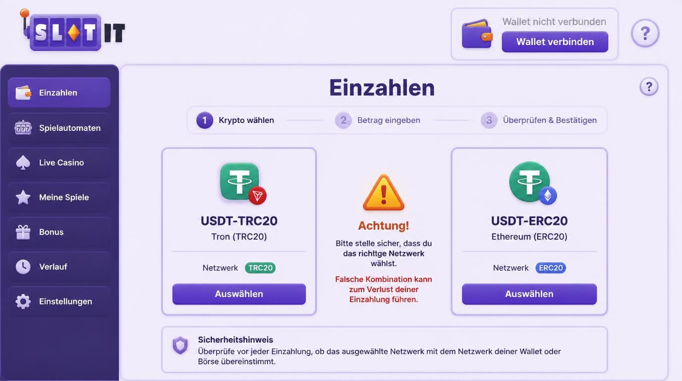Krypto Netzwerke korrekt kombinieren – TRC20, ERC20 Vergleich.
