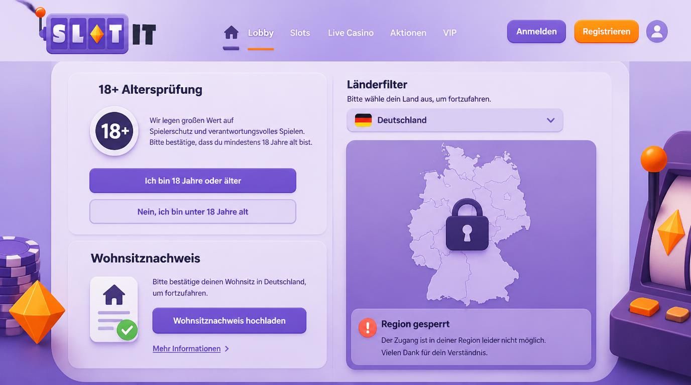 Nur volljährige und zugelassene regionen erlaubt